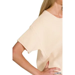 Zenana Viscose‎ Round Neck Top & Pants Set - Medium thumbnail 6