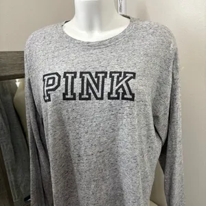 PINK Victoria's Secret Heather Gray Top thumbnail 3