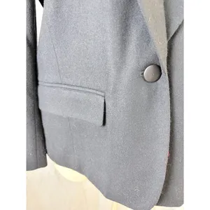 Vintage Pendleton Classic Virgin Wool Blazer Black Made USA Size 14 Fall‎ Autumn thumbnail 6