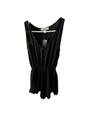 Abercrombie & Fitch Black Crochet Hem Sleeveless Romper thumbnail 3