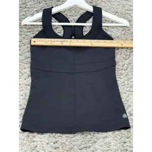 Athleta Women’s Black Tank Top Racerback Cutout Yoga Workout Activewear Size S thumbnail 10