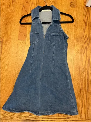 Altar'd State Dress Denim Mini thumbnail 1