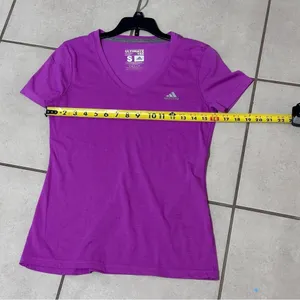 Adidas Ultimate‎ Tee Shirt Small Short Sleeve V Neck Athletic Top thumbnail 5