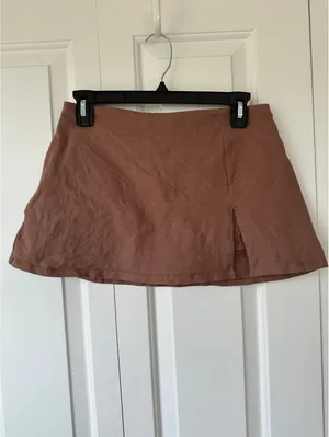BP Cotton Knit Mini Skort Brown Topaz Size Small thumbnail 5