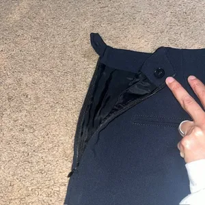 Anthropologie Maeve Tailored‎ Skort Wrap Front Side Zip Mini Pocket Navy Blue 4 thumbnail 6