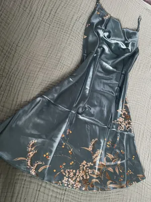 Silk Slip Dress Multi Size L thumbnail 1