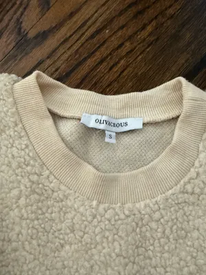 Olivaceous Fuzzy Cropped Sweater thumbnail 2