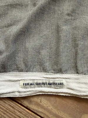 Agolde vintage-style blue hickory stripe jacket size S - stain on sleeve in pic thumbnail 5
