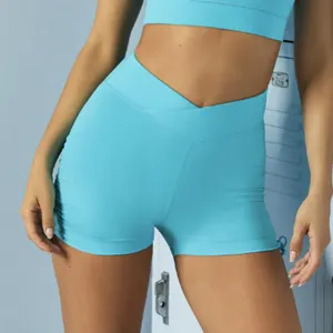 Bo+Tee Aspire Ruched Mini Shorts in Teal, Size XXS​​​​​​​​​​ thumbnail 1