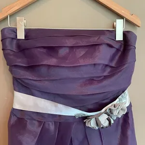 White by Vera Wang‎ Strapless Tulle Dress Purple 12 thumbnail 3