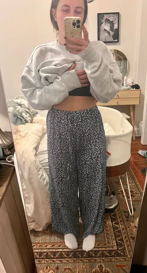 SHEIN Floral Flowy Pants thumbnail 1