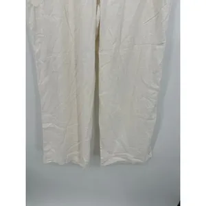 Old Navy Womens White Wide Leg High‎ Rise Linen Blend Pants Size XL Stretch Pull thumbnail 3
