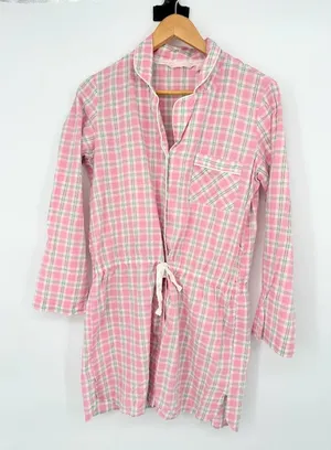Victoria's Secret Women's Night Shirt Nightgown Drawstring‎ Waist Pink Size S thumbnail 1