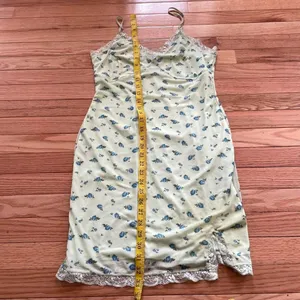 Wild Fable Floral Lace Cami Babydoll Slip Dress Medium Green Floral Coquette Cottagecore thumbnail 6
