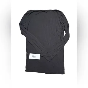 👕‎ Kickee Pants Scoop Neck Long Sleeve Shirt Black Bamboo Stretch Top L NWT ✨ thumbnail 2