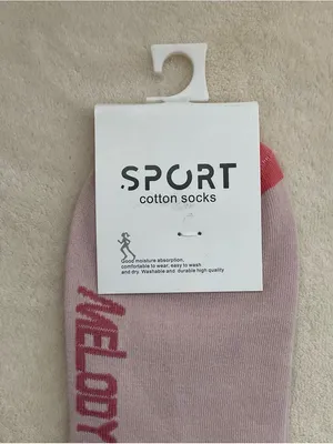 Sporto Pink Ankle Socks with Coral Accents thumbnail 3