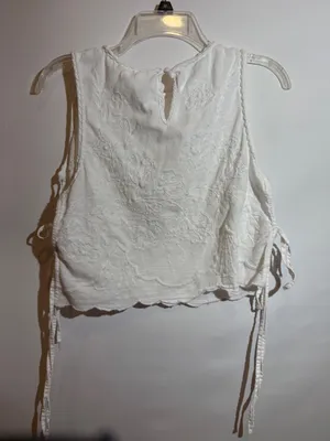 Free People Faded Gardens Tank Floral Embroidered Cotton Top Size S thumbnail 4