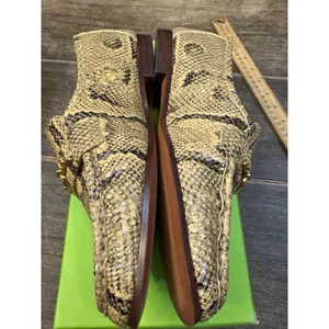Sam Edelman Lucca Snake Print Leather Ruched Bit Buckle Flat‎ Loafers Size 7.5 thumbnail 7