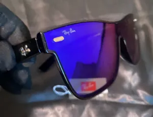 Ray-Ban Blaze Wayfarer Blue Mirror Shield Sunglasses RB4440 thumbnail 1