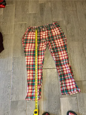 jammies for your family - green, red, and white plaid pajama pants - size xxl thumbnail 5