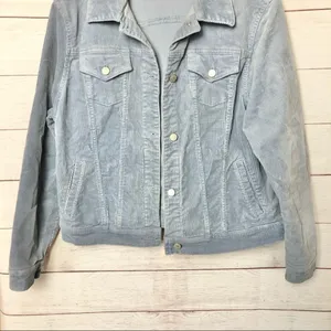 Sonoma Y2K Button Down Corduroy Trucker Shacket Jacket‎ L thumbnail 3