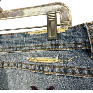 Vintage Apple Bottoms Y2K Jeans Womens 34x34 9/10 Blue Gold Accents Low Rise thumbnail 7