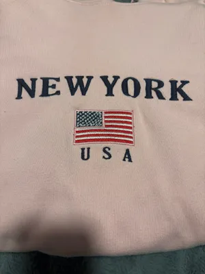 New York USA Hoodie Pink Size L thumbnail 7