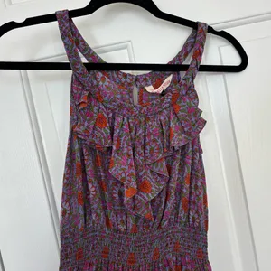 Womens Rebecca Taylor Pink Multicolor Floral Sleeveless Silk dress thumbnail 3