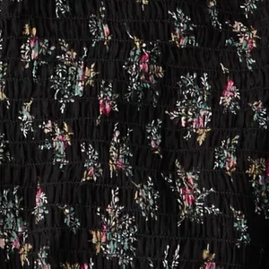 American Eagle Dark Floral Smocked Bell Sleeve Top Whimsigoth Fairy 70s Blouse M thumbnail 5