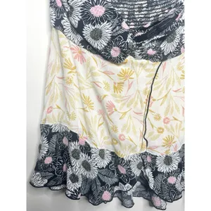Intimately Free People Floral Summer Scarf Bandeau Top Small Mixed Print Smocked thumbnail 5