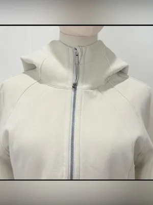 Lululemon Scuba Full-Zip Cropped Hoodie Size 8 Bone Athleisure Lounge Minimal thumbnail 6