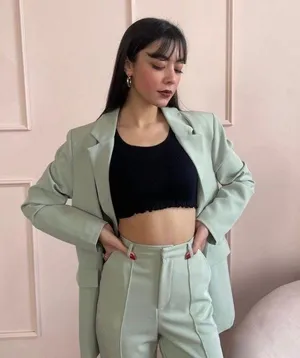 Mint Green Trousers Size M thumbnail 2