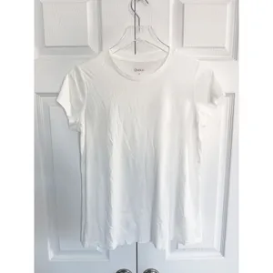 Quince Cotton Modal Crew Neck Short Sleeve Swing Tee in White thumbnail 7