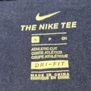Nike Dri-FIT Womens T-Shirt Navy Blue Short‎ Sleeve Swoosh Athletic Cut Small thumbnail 7