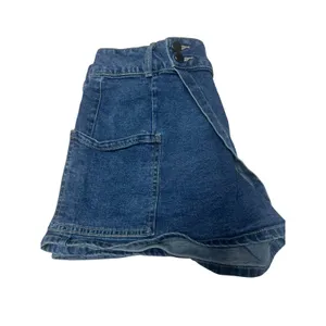 No Boundaries NoBo Denim Skort Womens XL 15-17 Blue Wrap Front Y2K Mini Skort thumbnail 4