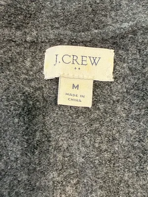 J. Crew Wool Blend Charcoal Open-Front Pocket Cardigan thumbnail 5