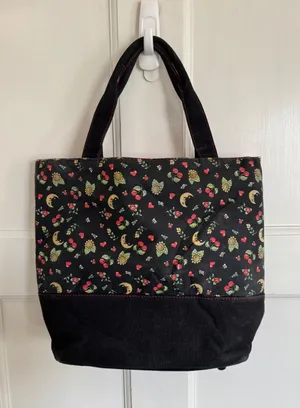 Vintage‎ Mary Engelbreit moon heart cherry sunflower print bag thumbnail 1