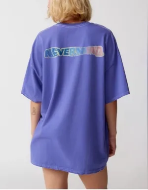 Nirvana NWT oversized distressed short sleeve graphic T shirt dress size L/XL thumbnail 2