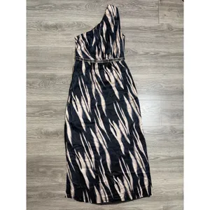 Marciano Los Angeles One Shoulder Maxi Dress Size S Navy Champagne Grecian‎ Slit thumbnail 14