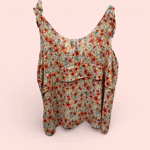 Bellabeat Cute flowy floral lily tie strap sleeveless top lightweight breezy spring dream thumbnail 4