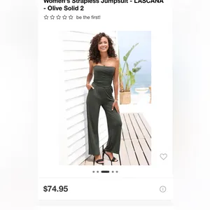 5/$25 lascana army green jumpsuit thumbnail 2