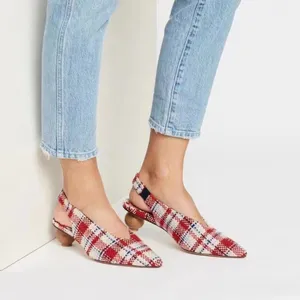 Jaggar Sheric Check Pump Red Size 5 thumbnail 3