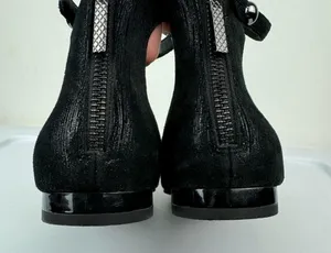 Donald Pliner Womens Strappy Pointed Toe Flats Sz 8 Black Metallic Leather thumbnail 15