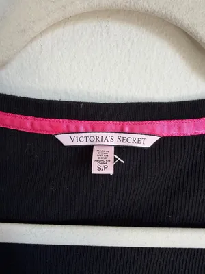 Victoria’s Secret Black Ribbed Pajama Top thumbnail 2