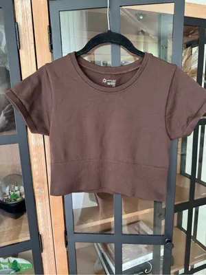 Aerie OFFLINE Sidewalk Seamless Cropped T-Shirt tee workout top short sleeve thumbnail 6