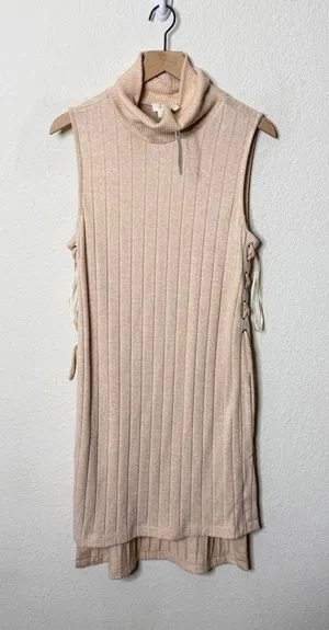 NWT Anthropologie Maxi Turtleneck Sweater Tank Womens Size‎ S thumbnail 1