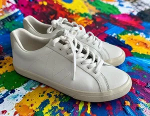 VEJA Women's Esplar White Leather Trainers Sneakers size 8 thumbnail 1