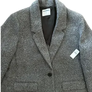 NWT Soft brushed oversized blazer in gray black size XL thumbnail 14