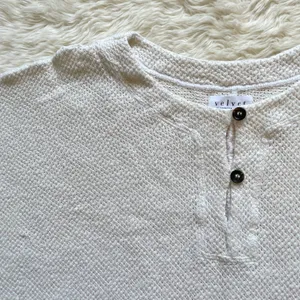 Velvet By Graham And Spencer Poncho Butterfly Sleeve Knit Pullover Cream M thumbnail 4