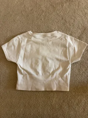 Aerie Offline Cropped White Shirt thumbnail 2